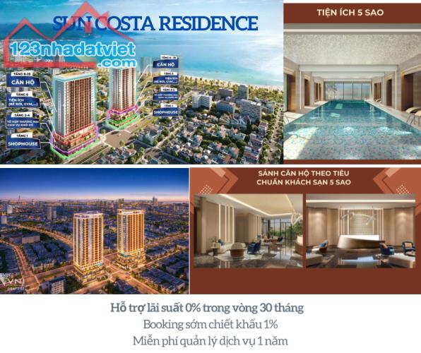 Căn hộ đường Vương Thừa Vũ cách biển Mỹ Khê 300m- 59m2, giá dự kiến 3.75 tỷ/1PN+1