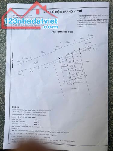 Bán đất thổ cư SHR  64m2, Thạnh Xuân 52, Q.12, 2.7 tỷ, - 2