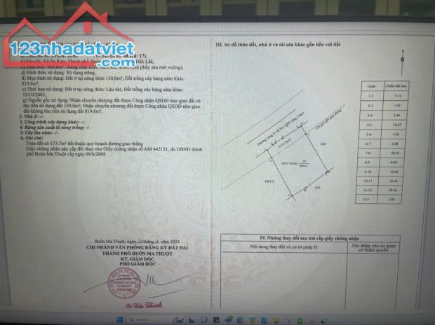 CHÍNH CHỦ CẦN BÁN GẤP LÔ ĐẤT SIÊU ĐẸP TẠI XÃ EA KAO – TP. BUÔN MA THUỘT.