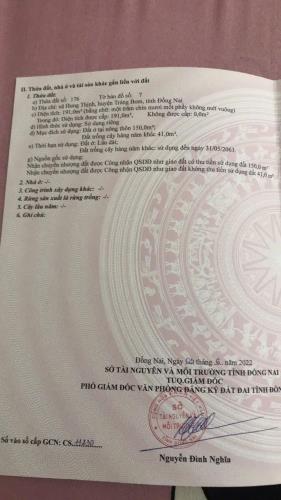 CHÍNH CHỦ CẦN BÁN LÔ ĐẤT CÓ VỊ TRÍ ĐẸP TẠI XÃ HƯNG THỊNH - H. TRẢNG BOM - ĐỒNG NAI. - 1