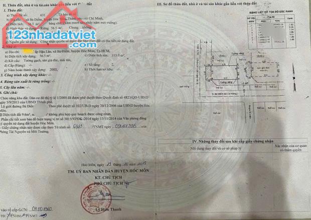Kẹt tiền ra gấp căn nhà 1 lầu Phía sau An SƯơng,Bà Điểm,Hóc Môn 56m2 790Tr, Đã có Sổ Riêng