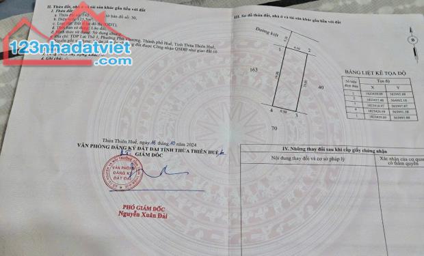 Bán đất 123,5m2 Kiệt ôtô 245 Phạm Văn Đồng thông đường Đình Ngang, P. Phú Thượng, TP Huế - 4