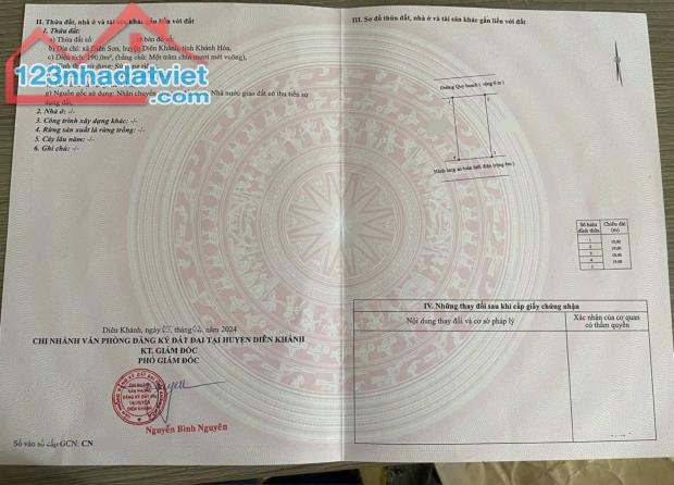 Bán đất full thổ cư xã Diên Sơn 2 mặt tiền siêu đẹp - 2