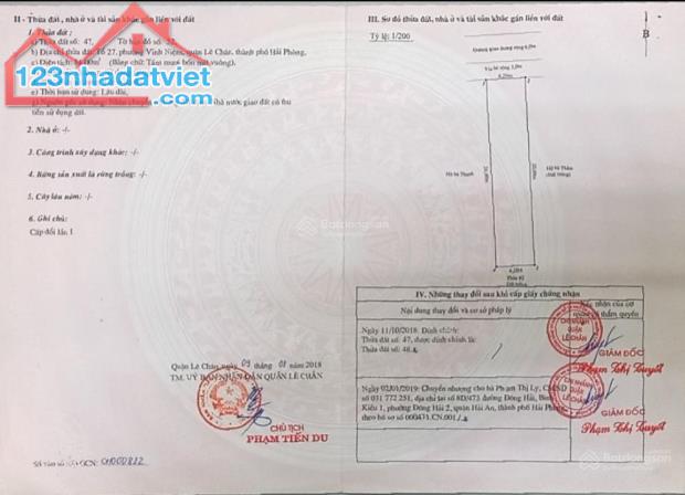 CHÍNH CHỦ CẦN BÁN GẤP 2 MẢNH ĐẤT LIỀN KỀ TẠI MẶT ĐƯỜNG TRỰC CÁT 1, LÊ CHÂN, HẢI PHÒNG - 4