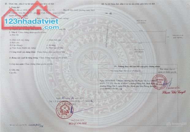 CHÍNH CHỦ CẦN BÁN GẤP 2 MẢNH ĐẤT LIỀN KỀ TẠI MẶT ĐƯỜNG TRỰC CÁT 1, LÊ CHÂN, HẢI PHÒNG - 5