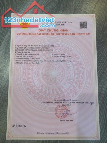Bán đất tại ngõ 66 Kiều Hạ, Hải An, Hải Phòng, 42m2, 1.390 tỷ VND. - 2