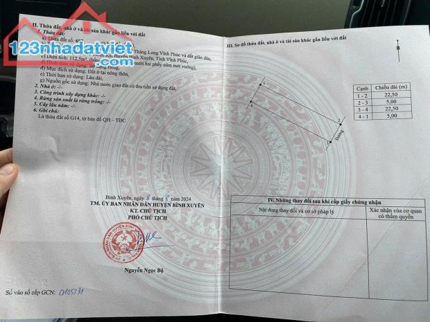 Bán lô G14 view vườn hoa Thiện Kế, Bình Xuyên cạnh KCN Thăng Long 3 lh_0987673102 - 1