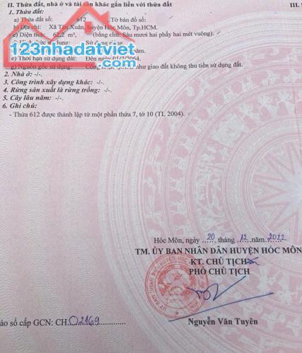❌ chú Nam bán gấp căn 1 trệt 2 lầu 62m2 sổ hồng riêng 780tr ở Tân Xuân Hóc Môn - 4