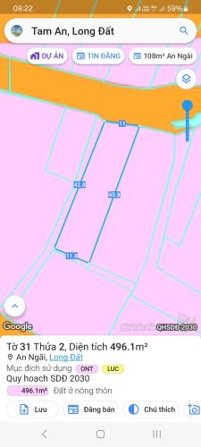 Bán lô đất 496 m² mặt tiền đường Phan Đăng Lưu, xã An Ngãi, huyện Long Đất - 2