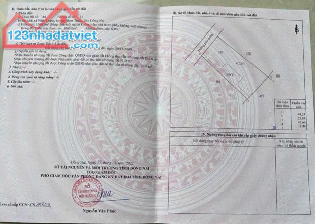 QUÁ HỜI ! ĐẤT NHƠN TRẠCH, GIÁ 10TỶ 100 TRIỆU, 1060M²  201M2  THỔ CƯ NGUYÊN MIẾNG, MẶT