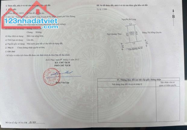 Bán đất Chung cư Tắc Giang - Kiến Thụy - Hải Phòng