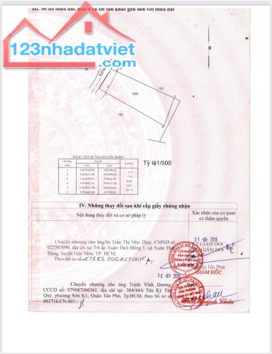 ĐẤT ĐẸP - GIÁ TỐT - Bán GẤP Lô Đất Tiềm Năng Tại Xã Xuân Thới Đông, Hóc Môn - 1