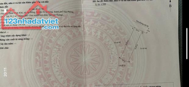 ĐẤT ĐẸP TẠI ĐẦM PHƯỜNG – VĨNH KHÊ – AN ĐỒNG  Diện tích: 91,2m²  giá hơn 3 tỷ