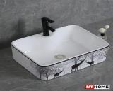Lavabo Đặt Bàn Vuông Hươu MTLA-08H