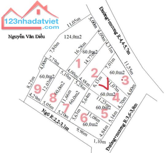 Đất Hoà Bình oto đỗ cửa đường thông các ngả giá chỉ 1,4xx tỷ  - Dt : 60m ngang 4,7m