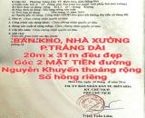 BÁN RẺ KHO, NHÀ XƯỞNG TRẢNG DÀI, GÓC 2 MẶT TIỀN ĐƯỜNG NGUYỄN KHUYẾN, SỔ HỒNG RIÊNG