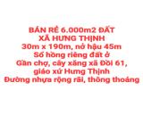 BÁN RẺ 6.000m2 ĐẤT GẦN CHỢ XÃ ĐỒI 61, GIÁO XỨ HƯNG THỊNH, SỔ HỒNG, ĐƯỜNG NHỰA 8m (CC005)