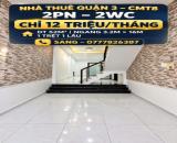 Nhà Thuê Quận 3 - Cách Mạng Tháng Tám - 52M - 2PN - 12 Triệu