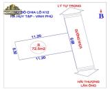 BÁN LÔ ĐẤT KHỐI 12, HÀ HUY TẬP, PHƯỜNG VINH PHÚ 72,5m2 HƯỚNG ĐÔNG BẮC