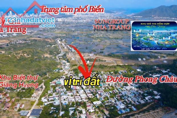 Bán lô đất Mặt Tiền Đường Phong Châu - Nha Trang, 194m2 Giá : 11ty760