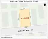CÒN DUY NHẤT LÔ ĐẤT ĐẸP BẬC NHẤT ĐÔNG VĨN, PHƯỜNG THÀNH VINH 50m2 HƯỚNG NAM