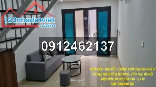 🌻Chính chủ cần bán nhà vị trí đẹp tại đường Tân Khai, Vĩnh Tuy, Hà Nội. LH 0912462137