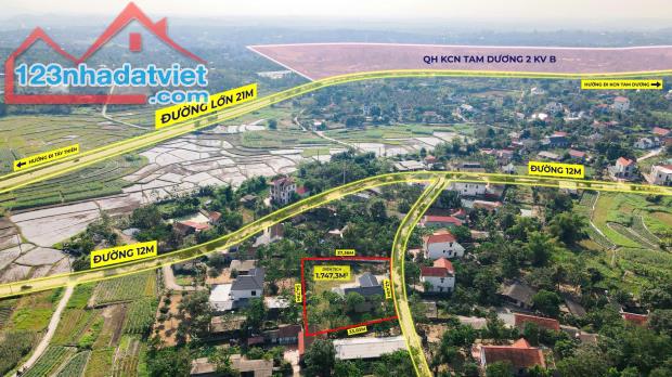 HÀNG HIẾM ĐẠI ĐÌNH TAM ĐẢO – 1.747M² CÓ SẴN BIỆT THỰ KIÊN CỐ - 3