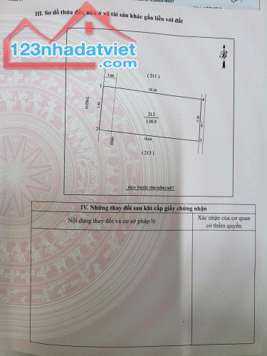 BÁN LÔ ĐẤT ĐẸP KHỐI 14, LÊ LỢI, P. THÀNH VINH 138,9m2 TÂY BẮC ĐƯỜNG 12m