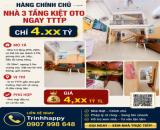 NHÀ 3 TẦNG KIỆT Ô TÔ TRUNG TÂM TP – HÀNG HIẾM – GIÁ CHỈ 4,XX TỶ