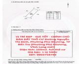 VỊ TRÍ ĐẸP - GIÁ TỐT - CHÍNH CHỦ BÁN ĐẤT THỔ CƯ Đường Nguyễn Thị Định, Phường Phú Khương,