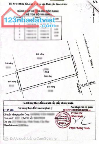Bán miếng đất (6x20m) mặt tiền đường F KDC Bình Điền P7Q8. Giá: 6.9 tỷ - 2