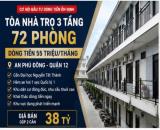BÁN TÒA CHDV 72 PHÒNG – 595M² – DÒNG TIỀN 55TR – AN PHÚ ĐÔNG, Q 12 – GIÁ 38 TỶ