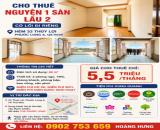 CHO THUÊ 60m2 , NGUYÊN 1 SÀN LẦU 2 , CÓ LỐI DI RIÊNG, TẠI HẺM 33 THUỶ LỢI , PHƯỚC LONG A,