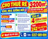 3200m2 CHO THUÊ RẺ KHO, NHÀ XƯỞNG MỚI TINH KCN CÔNG NGHỆ CAO BÀU XÉO, TRẢNG BOM, ĐỒNG NAI