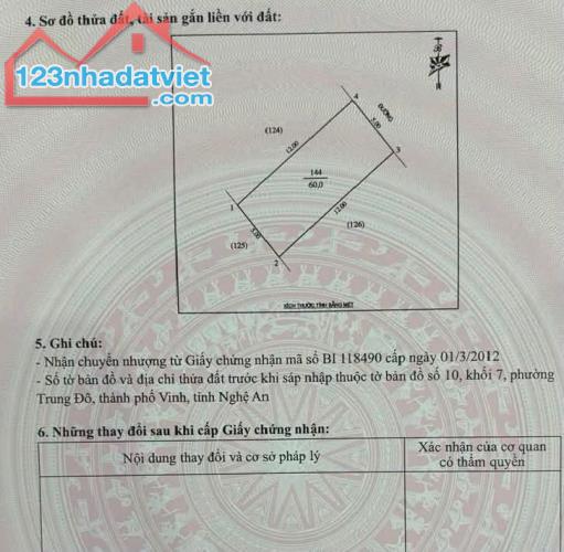 HÀNG HIẾM TRUNG ĐÔ, PHƯỜNG TRƯỜNG VINH GẦN TRƯỜNG ĐẠI HỌC VINH CHỈ 3 TỶ xxx 60m2 TÂY NAM